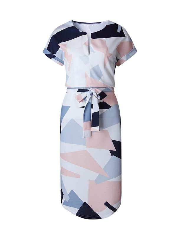 Stunncal Trendy Printed Asymmetrical Dress