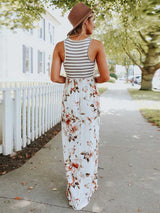 Stunncal Stripe Print Pocket Dress