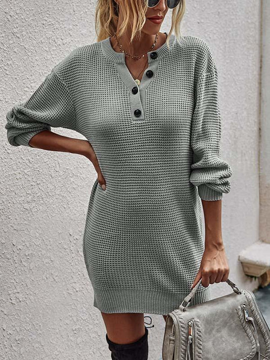 Stunncal Button Knitted Dress