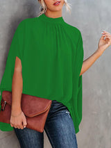 Stunncal Fashion Loose Bat Sleeve Round Neck Shirt (7 colors)