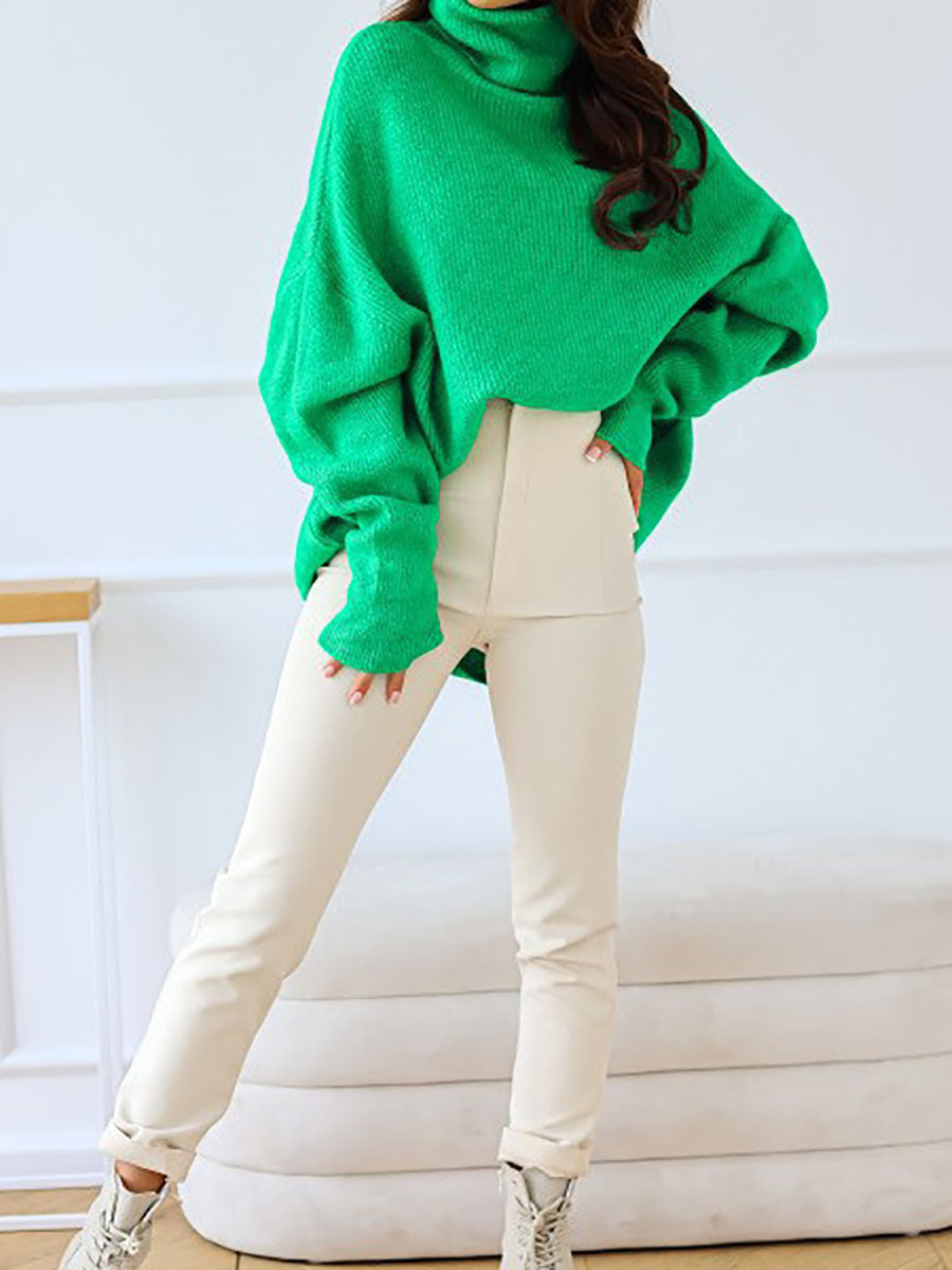 Stunncal Solid Color Turtleneck Knit Sweater(11 colors)