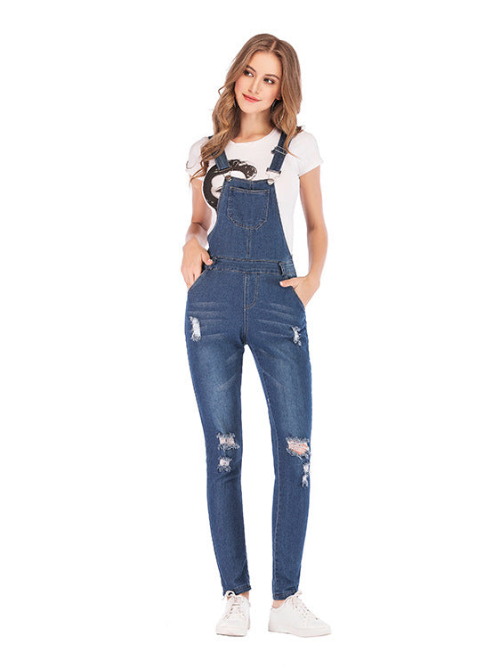 Stunncal Plain Denim Jumpsuit