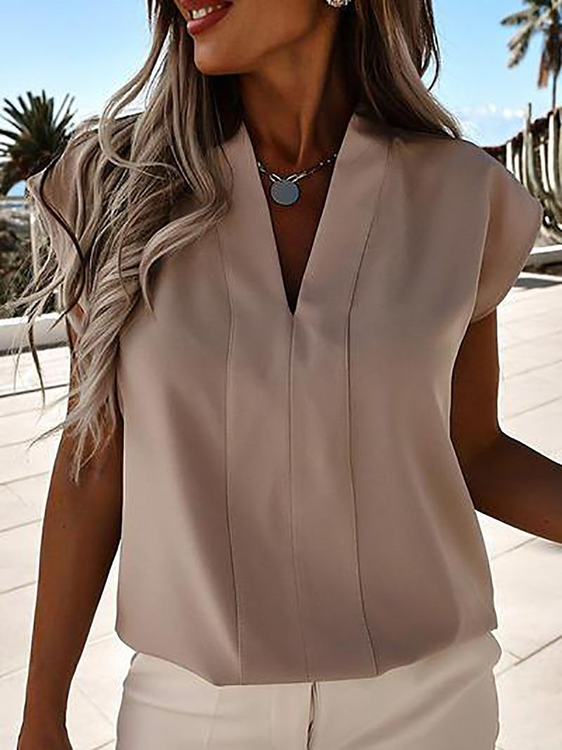 Stunncal Classic Tale V Neck Blouse