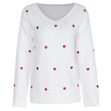 Stunncal Love Polka Dot V-Neck Sweater