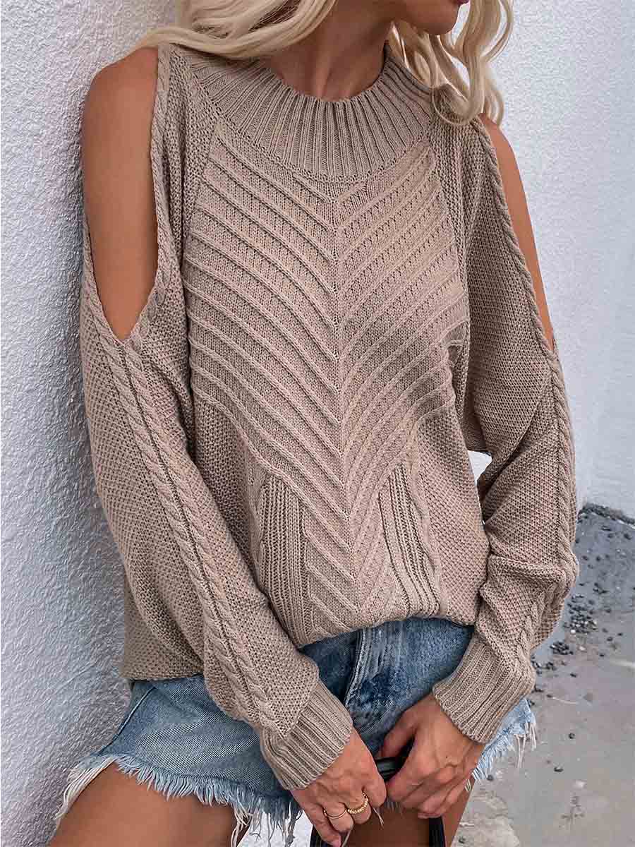 Stunncal Off-shoulder Knit Sweater