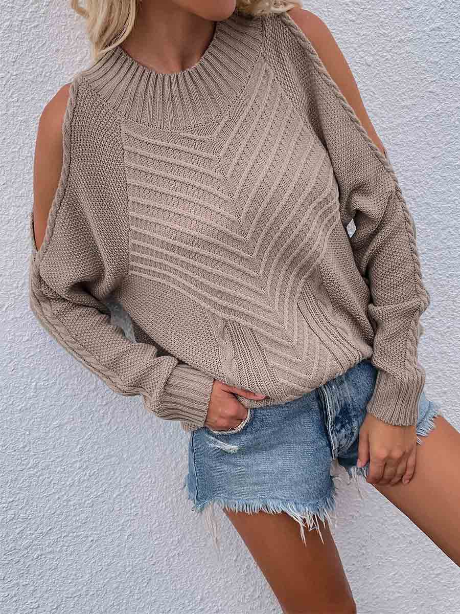 Stunncal Off-shoulder Knit Sweater