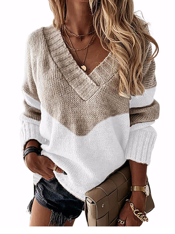 Stunncal Knit  V Neck Sweater（8 colors）