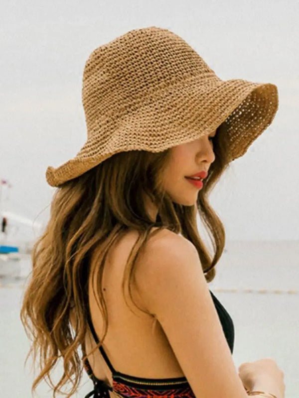 Vacation Cool Hat Seaside Khaki Beach Hat SAMPEEL
