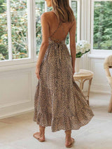 Stunncal Lace-up  Fashion Big Hem Dress