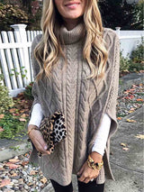 Stunncal High Neck Loose Knit Sweater
