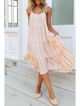 Stunncal Elegant Solid Color Sling Dress
