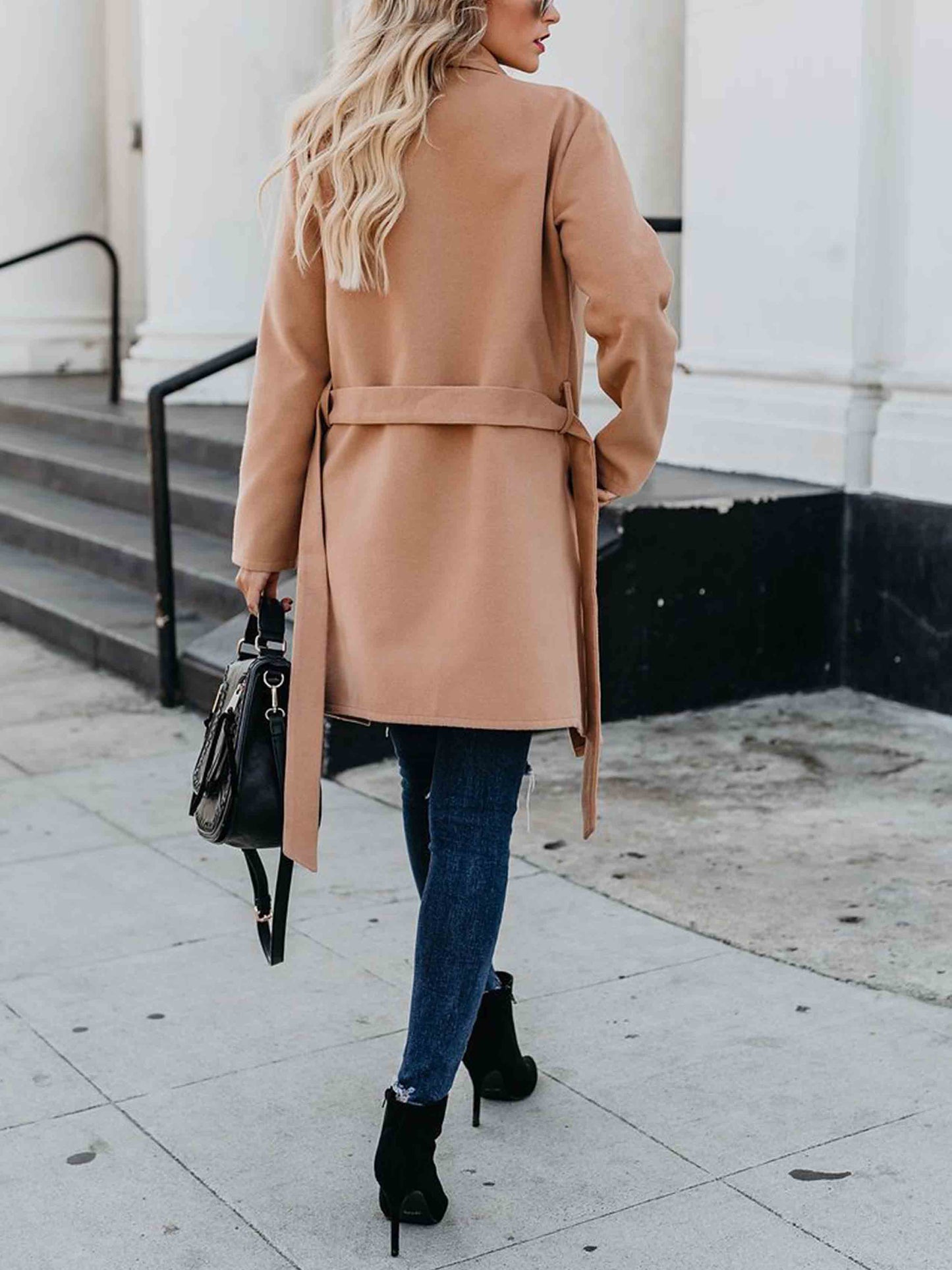Stunncal Wild Solid Color Trench Coat