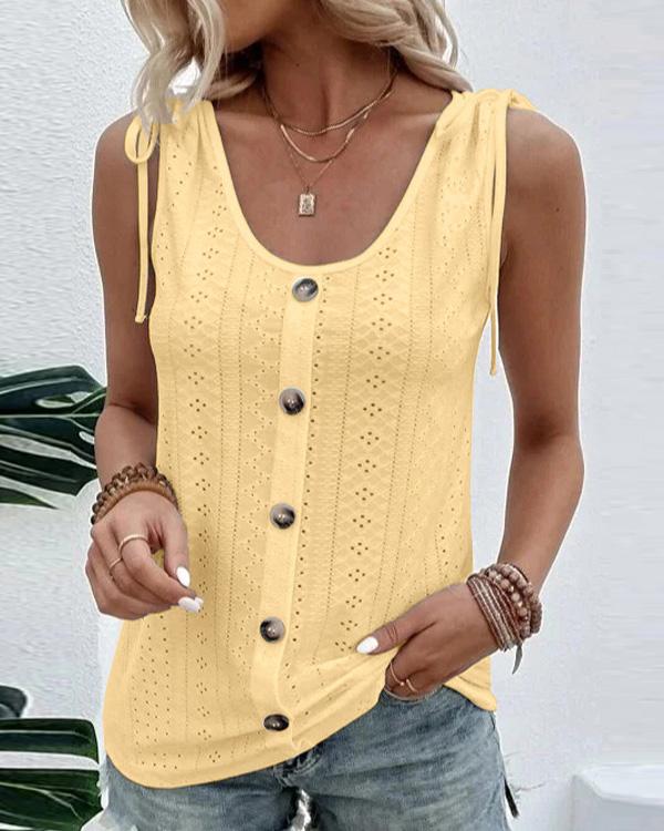 Stunncal Solid Scoop Neck Tank