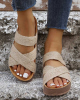 Stunncal Thick Soled Woven Sandals