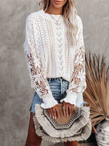 Stunncal Lace Hollow Sweater